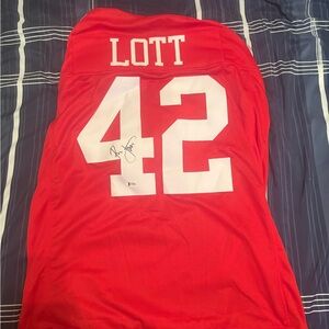 Ronnie Lott Jersey /w Signed Signature